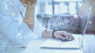 businessman working on laptop